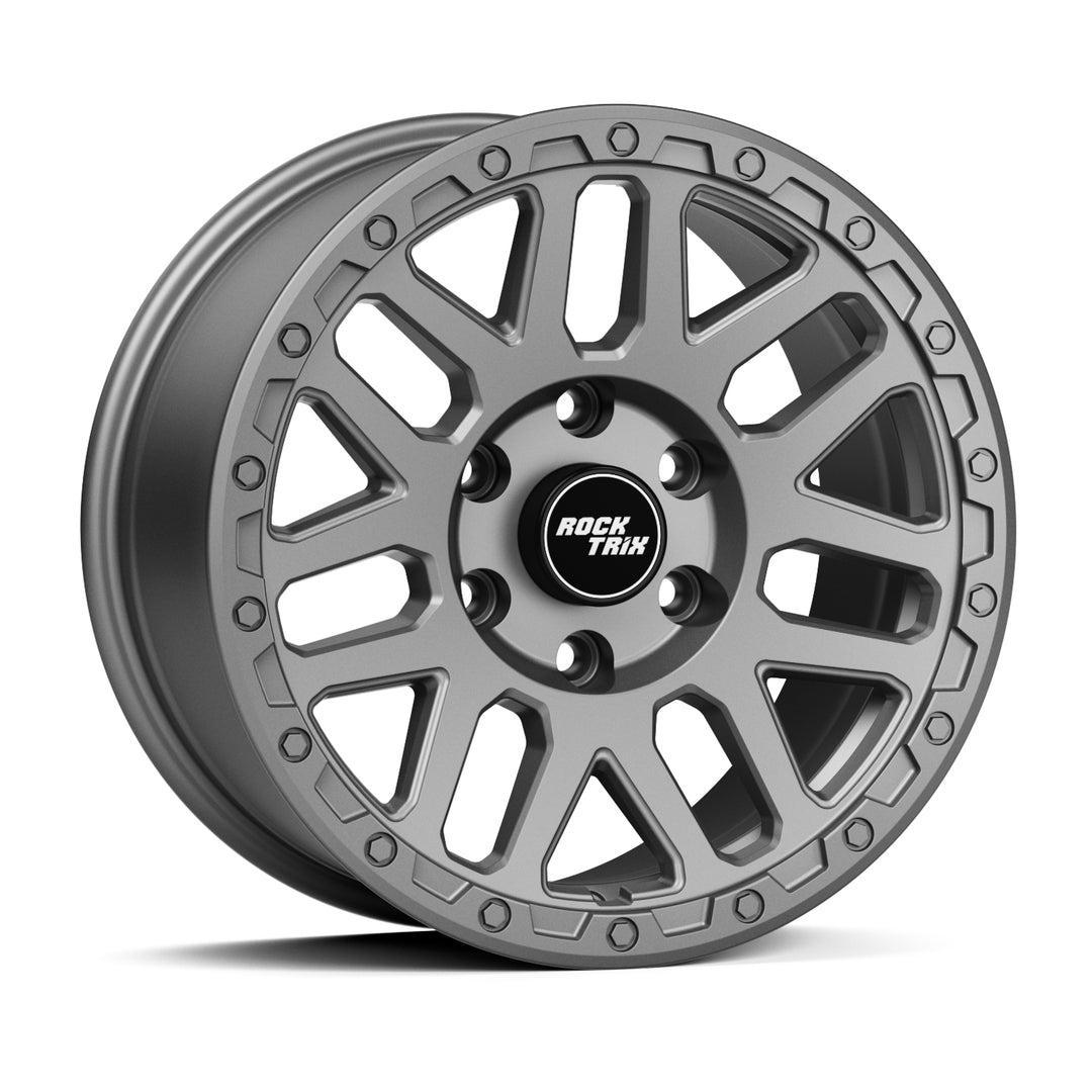 Rocktrix Offroad Wheels RT110 Matte Gunmetal 17x8.5 6-Lug rim for Toyota Lexus Ford F150 Bronco