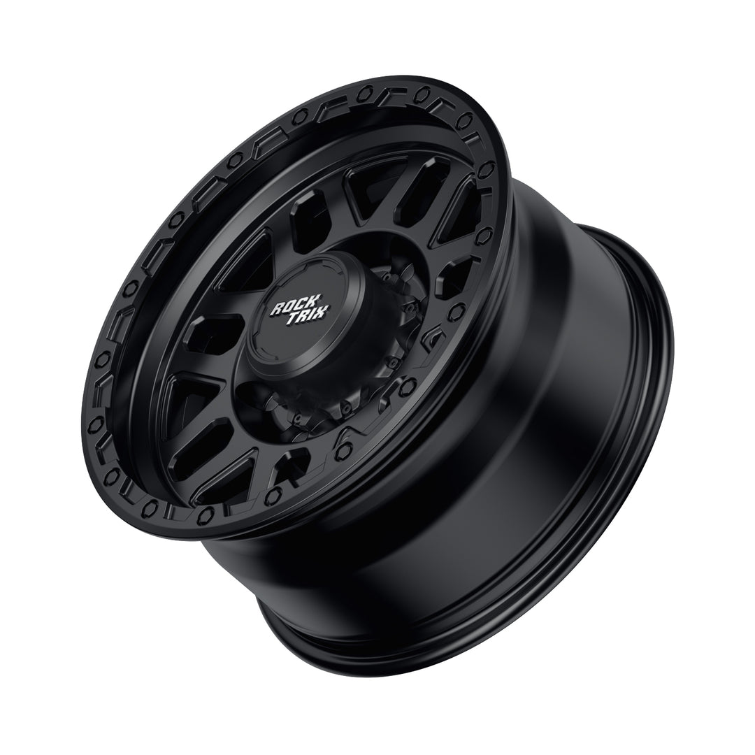 Rocktrix Offroad Wheels - RT110 8Lug 17x8.5 Matte Black - Heavy Duty Rim, for Chevrolet, GMC, Ram, Ford