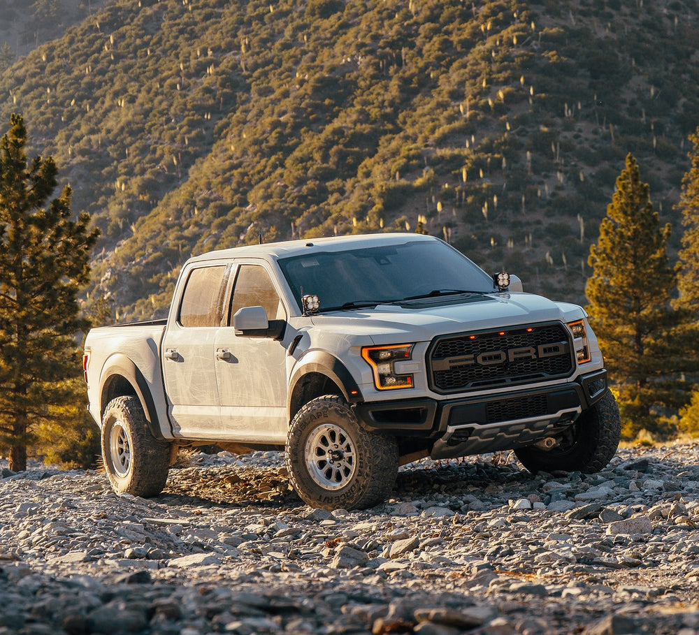 Rocktrix RT111 17x9 Machined Gunmetal wheels on a Ford F-150 Raptor