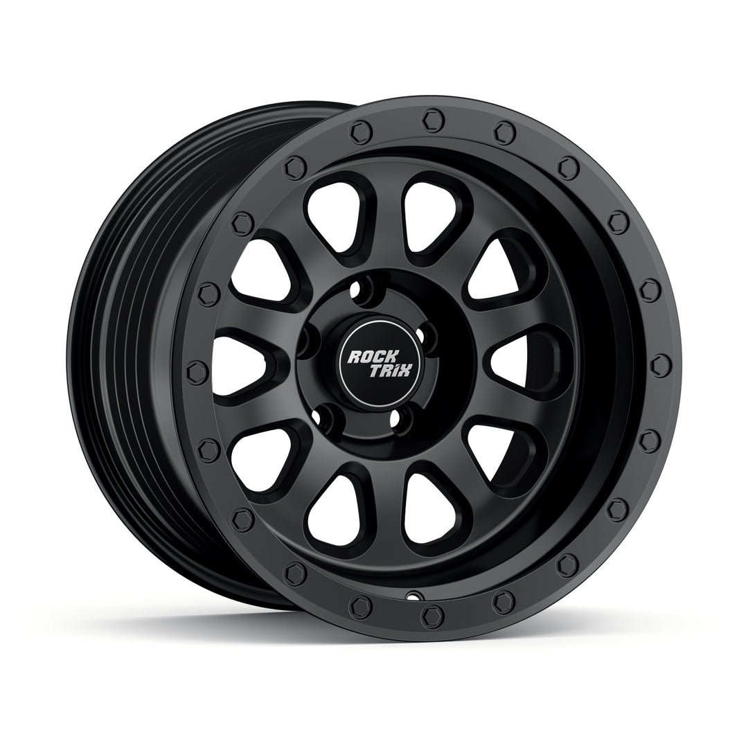 Rocktrix Offroad Wheels RT111 Matte Black  5x114.3 71.5 15x10 for Jeep Wrangler YJ, TJ, Cherokee XJ, Grand Cherokee ZJ