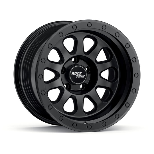 Rocktrix Offroad Wheels RT111 Matte Black  5x114.3 71.5 15x10 for Jeep Wrangler YJ, TJ, Cherokee XJ, Grand Cherokee ZJ