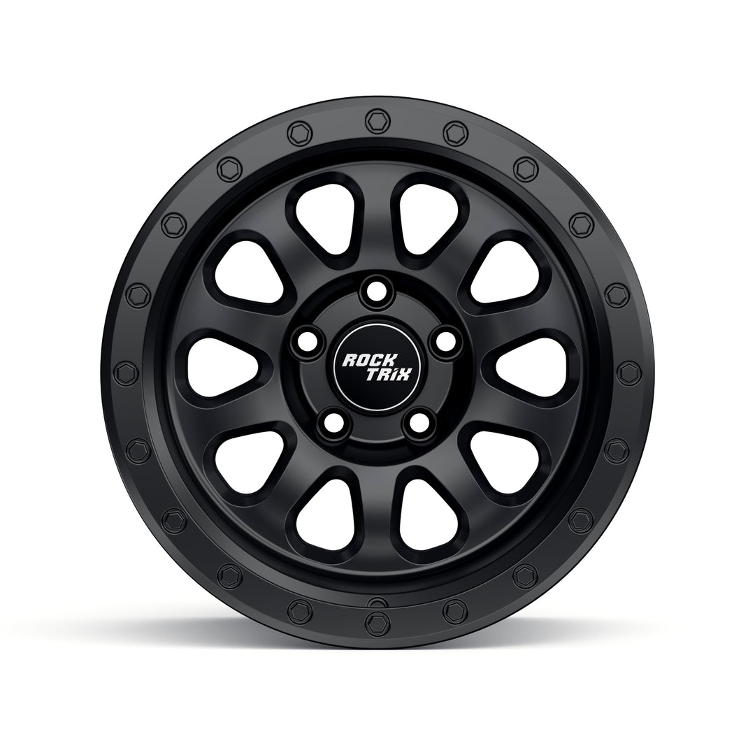 Rocktrix Offroad Wheels RT111 Matte Black  5x114.3 71.5 15x10 for Jeep Wrangler YJ, TJ, Cherokee XJ, Grand Cherokee ZJ