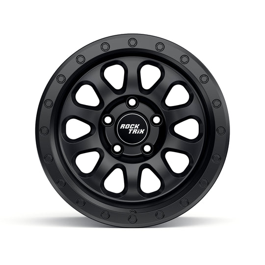 Rocktrix Offroad Wheels RT111 Matte Black  5x114.3 71.5 15x10 for Jeep Wrangler YJ, TJ, Cherokee XJ, Grand Cherokee ZJ