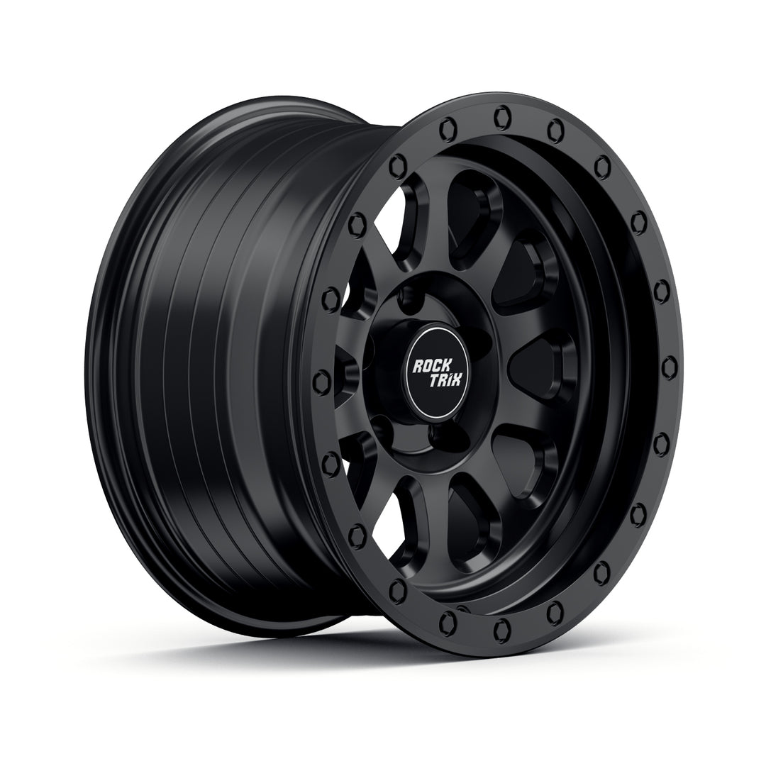 Rocktrix Offroad Wheels RT111 Matte Black  5x114.3 71.5 15x8 for Jeep Wrangler YJ, TJ, Cherokee XJ, Grand Cherokee ZJ