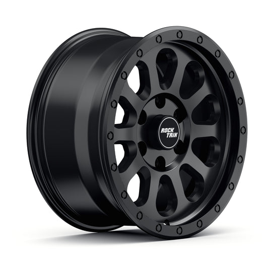 Rocktrix Offroad Wheels - RT111 - Matte Black  6x135, 87.1, 17x8.5,  ET 0 (4.75") Rims for Ford F150, Bronco Raptor. 6x139.7, 106.1, 17x8.5, ET25 (5.73") for Toyota, Lexus
