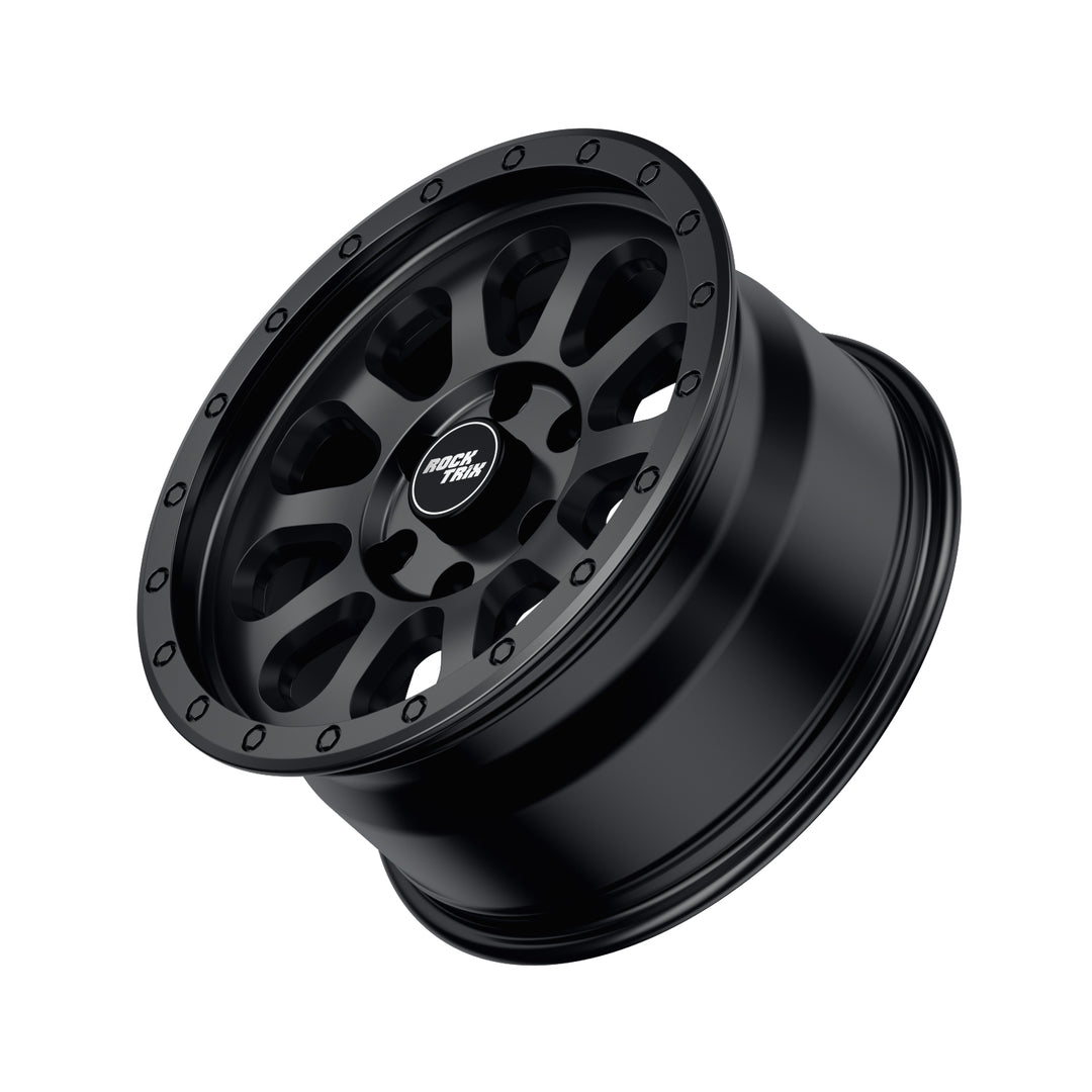Rocktrix Offroad Wheels - RT111 - Matte Black  6x135, 87.1, 17x8.5,  ET 0 (4.75") Rims for Ford F150, Bronco Raptor. 6x139.7, 106.1, 17x8.5, ET25 (5.73") for Toyota, Lexus