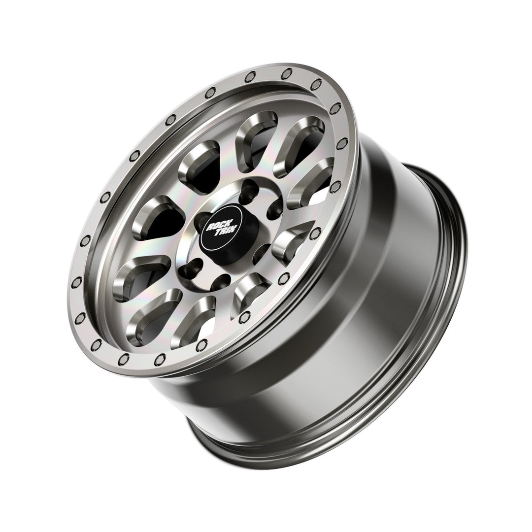 Rocktrix Offroad Wheels - RT111 - Machined Silver  6x135, 87.1, 17x8.5,  ET 0 (4.75") Rims for Ford F150, Bronco Raptor. 6x139.7, 106.1, 17x8.5, ET25 (5.73") for Toyota, Lexus