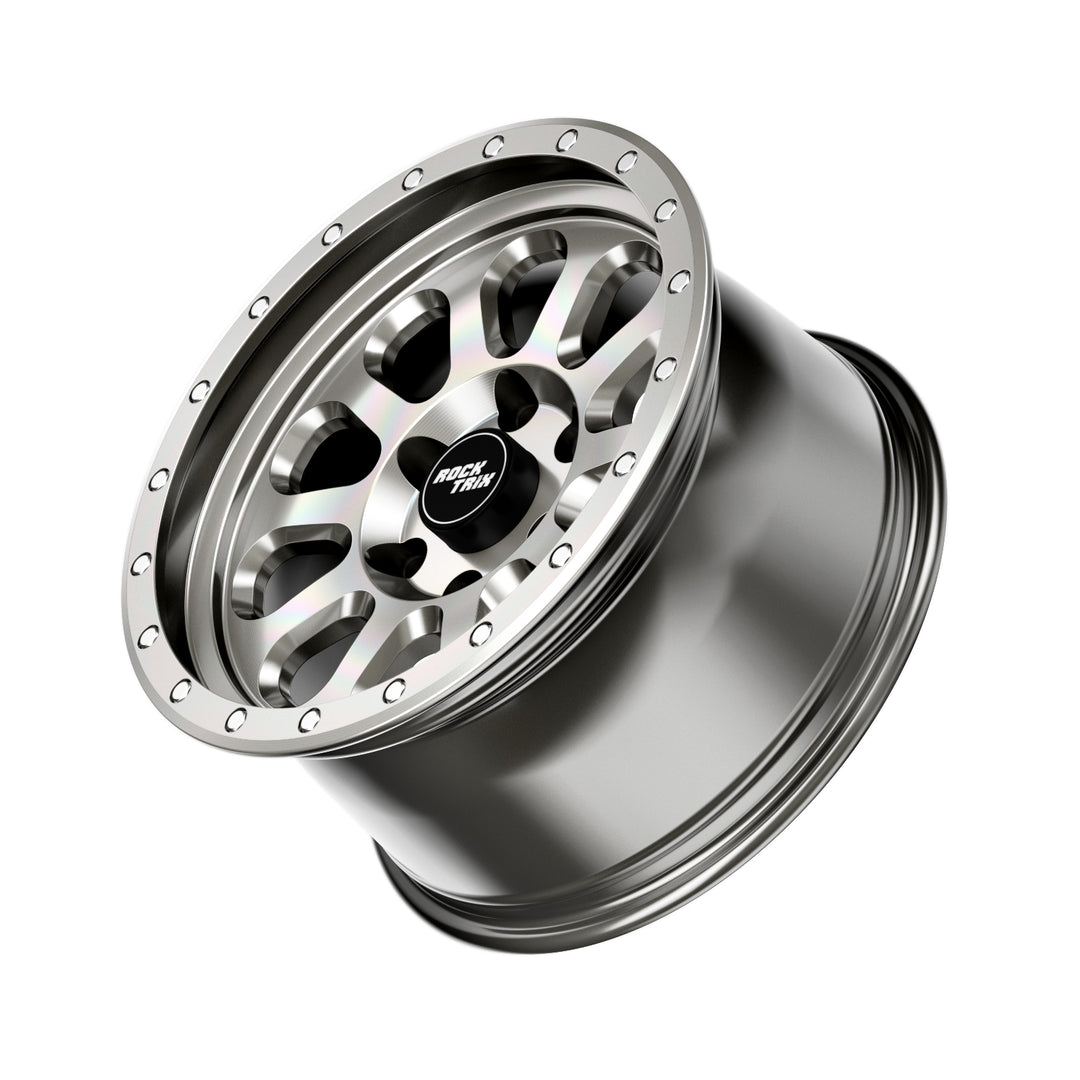 Rocktrix Offroad Wheels RT111 Machined Silver  6x135, 87.1, 18x9 Rims for Ford F150, Bronco Raptor. 6x139.7, 106.1, 17x8.5, ET25 for Toyota, Lexus