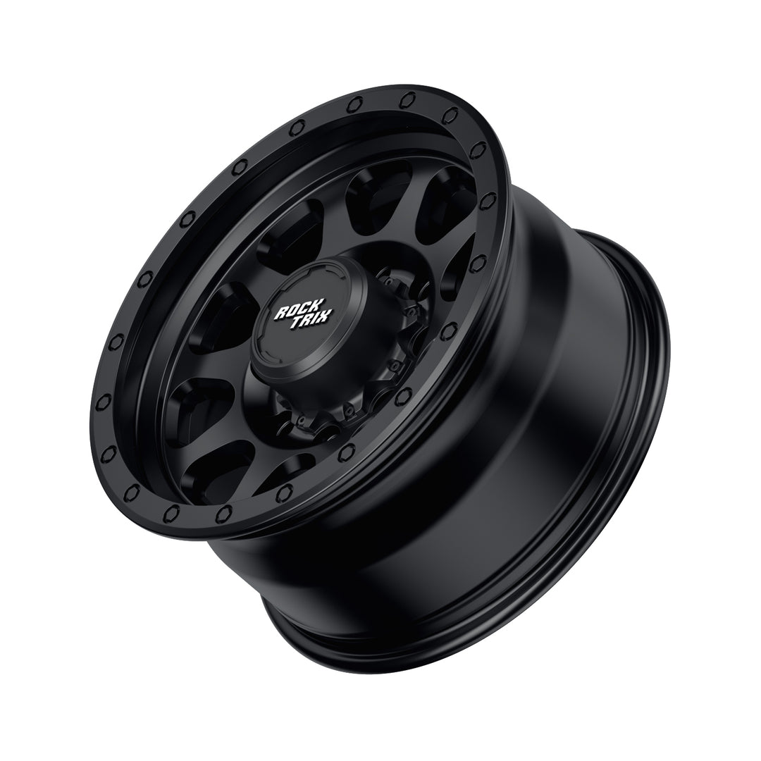 Rocktrix Offroad Wheels RT111 8Lug 17x8.5 Matte Black Heavy Duty Rim, for Chevrolet, GMC, Ram, Ford