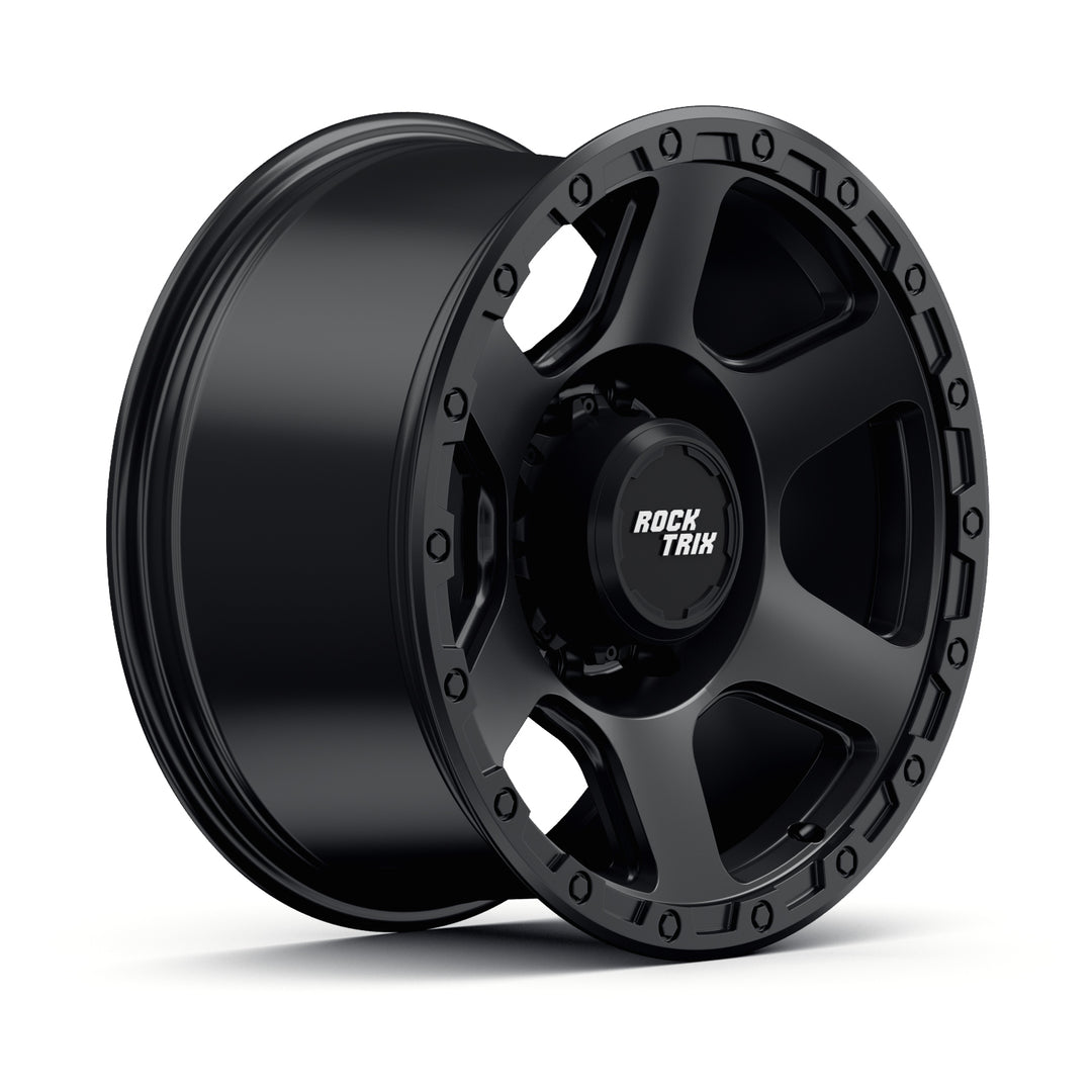Rocktrix Offroad Wheels - RT112 8Lug 18x9 Matte Black rim - Heavy Duty Rim, for Chevrolet, GMC, Ram, Ford