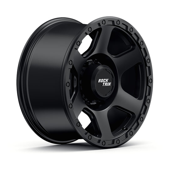 Rocktrix Offroad Wheels - RT112 8Lug 18x9 Matte Black rim - Heavy Duty Rim, for Chevrolet, GMC, Ram, Ford