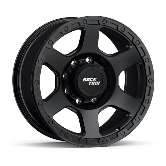 Rocktrix Offroad Wheels - RT112 8Lug 18x9 Matte Black rim - Heavy Duty Rim, for Chevrolet, GMC, Ram, Ford