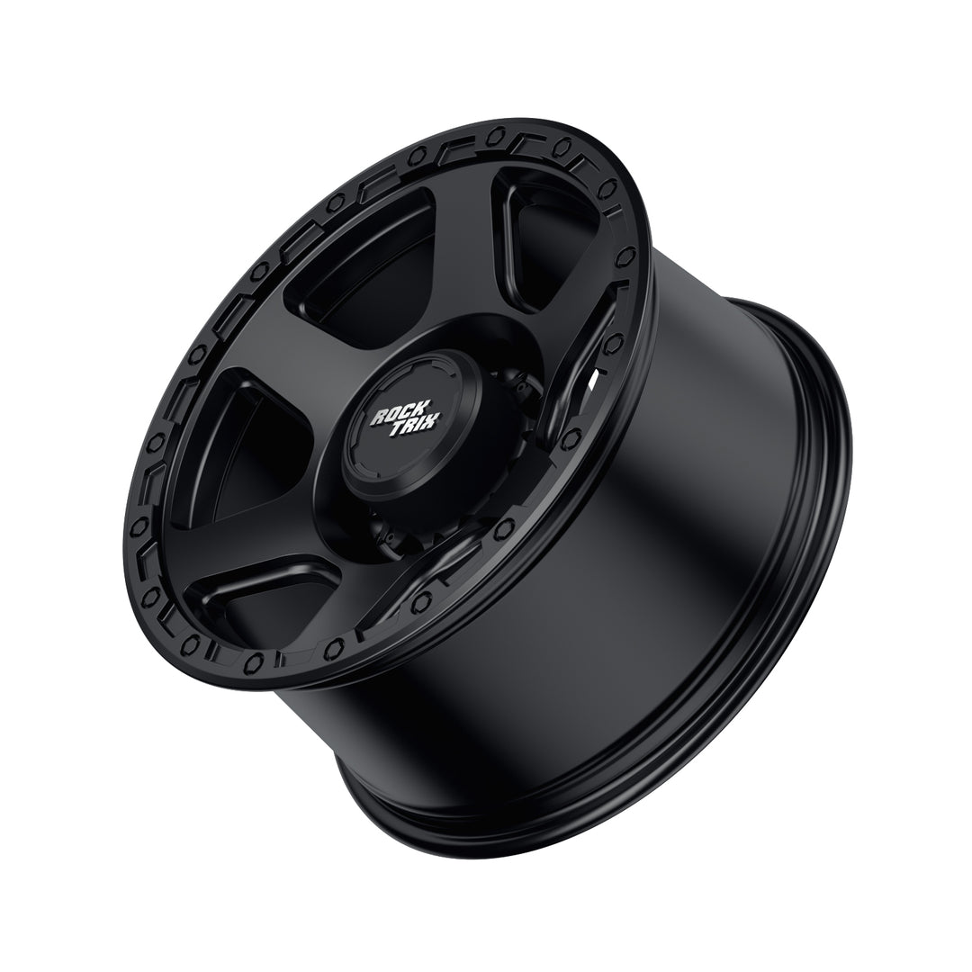 Rocktrix Offroad Wheels - RT112 8Lug 18x9 Matte Black rim - Heavy Duty Rim, for Chevrolet, GMC, Ram, Ford