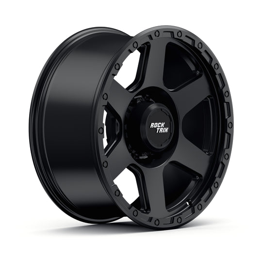 Rocktrix Offroad Wheels - RT112 8Lug 20x9 ET -12 Matte Black rim - Heavy Duty Rim, for Chevrolet, GMC, Ram, Ford