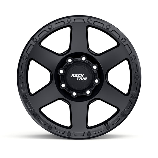 Rocktrix Offroad Wheels - RT112 8Lug 20x9 ET -12 Matte Black rim - Heavy Duty Rim, for Chevrolet, GMC, Ram, Ford