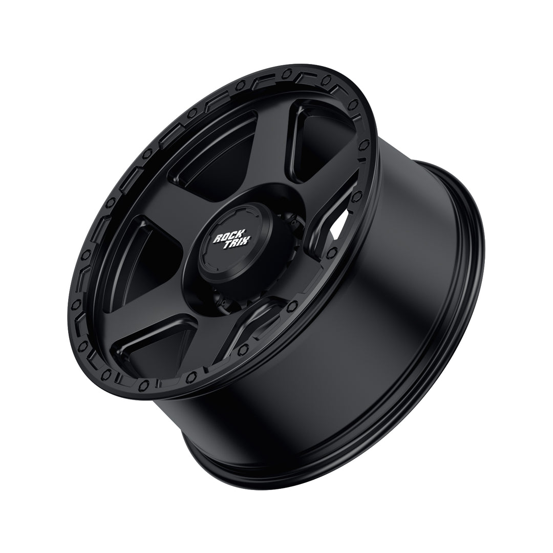 Rocktrix Offroad Wheels - RT112 8Lug 20x9 ET -12 Matte Black rim - Heavy Duty Rim, for Chevrolet, GMC, Ram, Ford