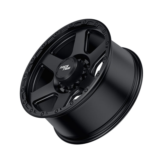 Rocktrix Offroad Wheels RT112 8Lug 20x9 ET +12 Matte Black Heavy Duty Rim, for Chevrolet, GMC, Ram, Ford