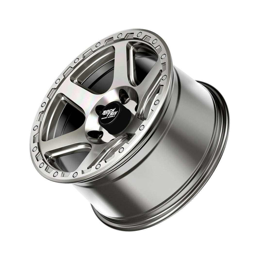 RockTrix RT112 Six Spoke Classic Wheel - Machined Silver 6 lug holes