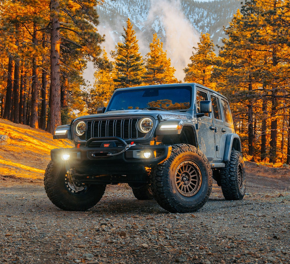 Rocktrix RT113 17x9 Bronze wheels on a Jeep Wrangler JL