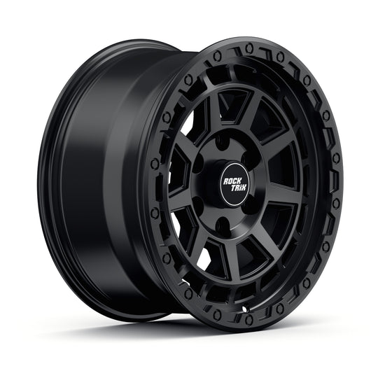 Rocktrix Offroad Wheels - RT114 - Matte Black  6x135, 87.1, 17x8.5,  ET 0 (4.75") Rims for Ford F150, Bronco Raptor. 6x139.7, 106.1, 17x8.5, ET25 (5.73") for Toyota, Lexus