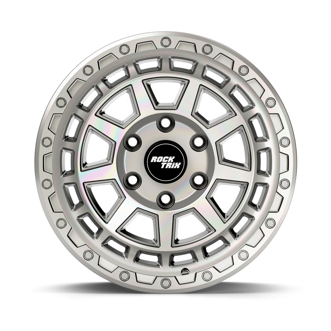 Rocktrix Offroad Wheels - RT114 - Machined Silver 6x135, 87.1, 17x8.5,  ET 0 (4.75") Rims for Ford F150, Bronco Raptor. 6x139.7, 106.1, 17x8.5, ET25 (5.73") for Toyota, Lexus