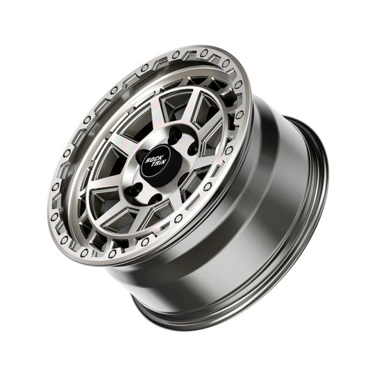 Rocktrix Offroad Wheels - RT114 - Machined Silver 6x135, 87.1, 17x8.5,  ET 0 (4.75") Rims for Ford F150, Bronco Raptor. 6x139.7, 106.1, 17x8.5, ET25 (5.73") for Toyota, Lexus