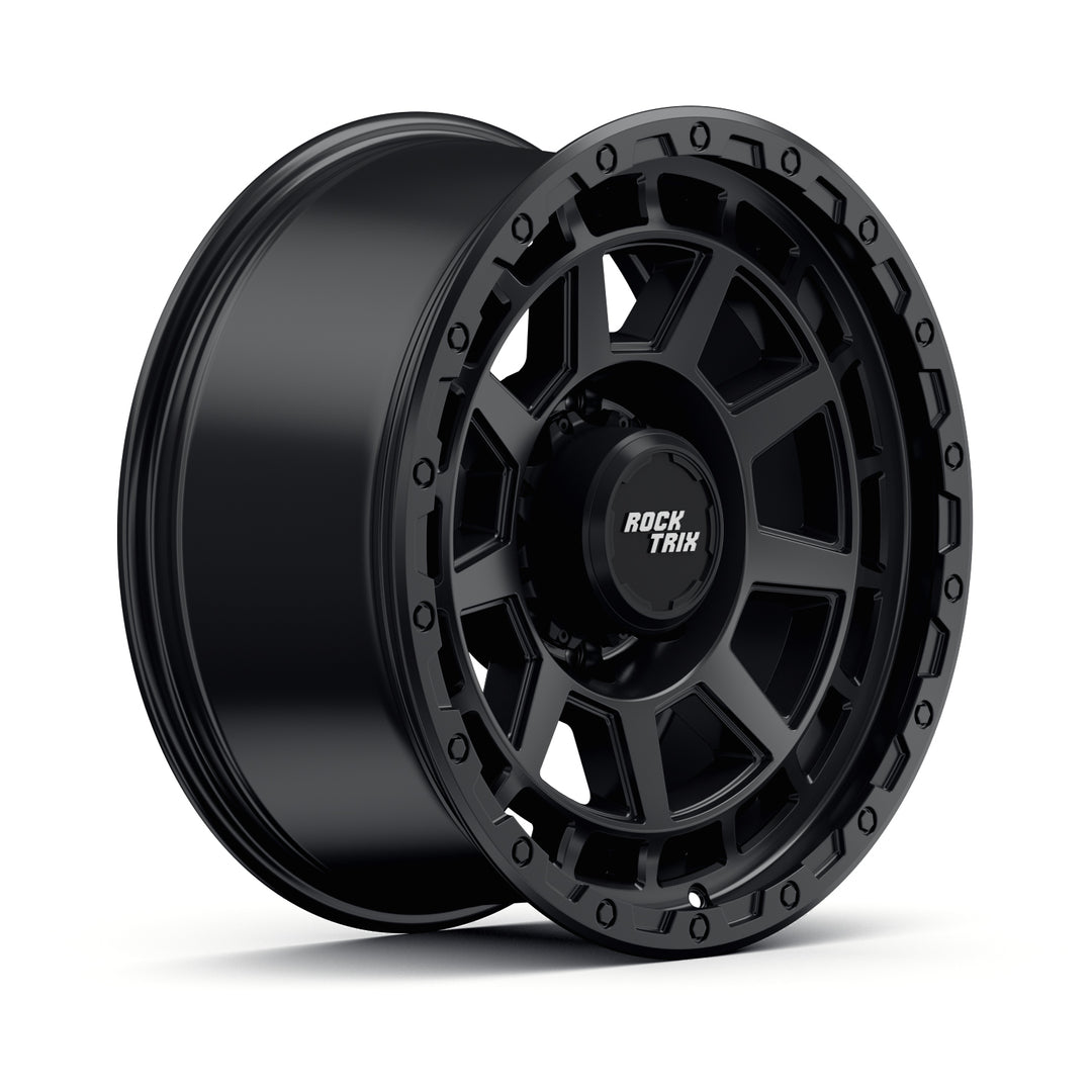 Rocktrix Offroad Wheels - RT114 8Lug 18x9, 20x9, ET-12, Matte Black rim - Heavy Duty Rim, for Chevrolet, GMC, Ram, Ford
