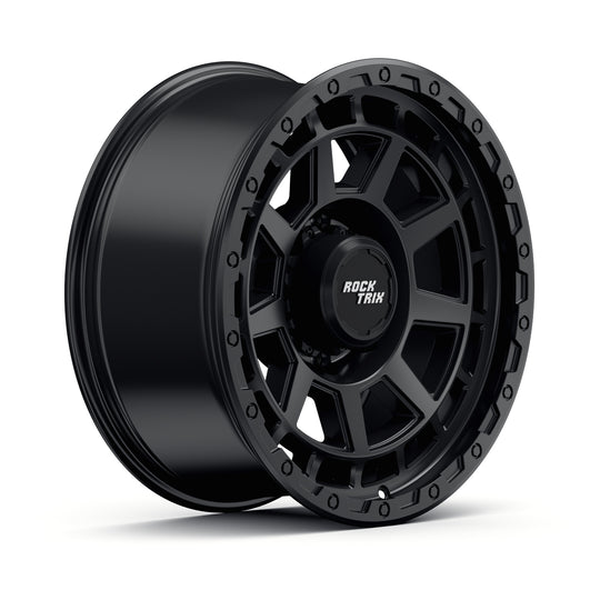Rocktrix Offroad Wheels - RT114 8Lug 18x9, 20x9, ET-12, Matte Black rim - Heavy Duty Rim, for Chevrolet, GMC, Ram, Ford