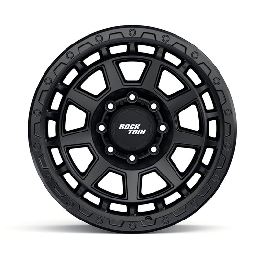 Rocktrix Offroad Wheels - RT114 8Lug 18x9, 20x9, ET-12, Matte Black rim - Heavy Duty Rim, for Chevrolet, GMC, Ram, Ford