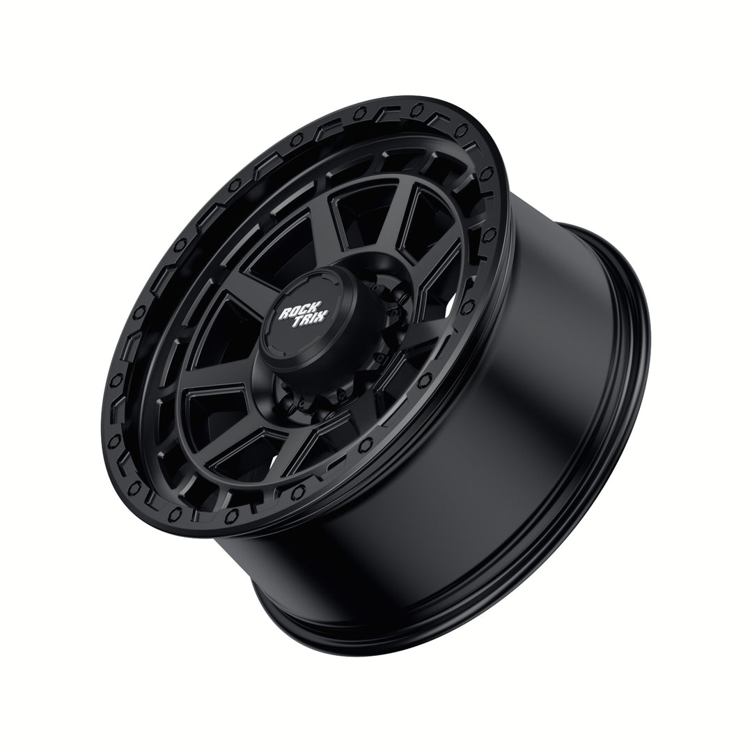 Rocktrix Offroad Wheels - RT114 8Lug 20x9, ET+12, Matte Black rim - Heavy Duty Rim, for Chevrolet, GMC, Ram, Ford