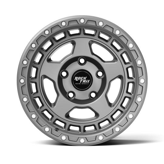 RockTrix Offroad Wheel - RT115 Modern Five Spokes Wheel -  Matte Gunmetal 5 Lug Holes Rim