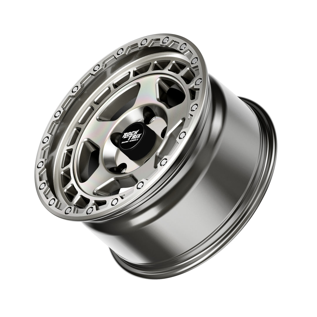 RockTrix Offroad Wheel - RT115 Modern Five Spokes Wheel -  Machined Silver 5 Lug Holes Rim