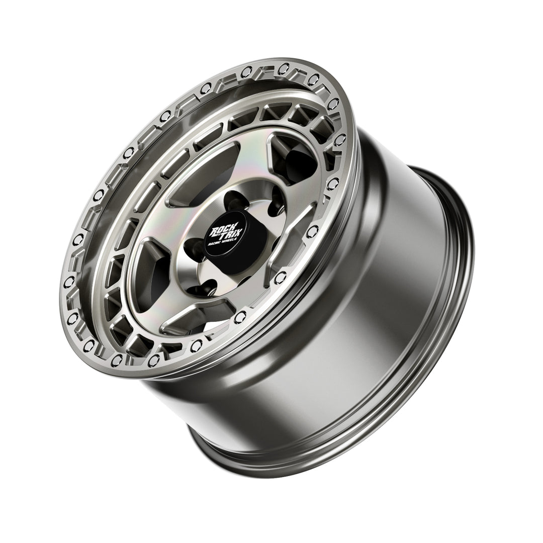 RockTrix Offroad Wheel - RT115 Modern Five Spokes Wheel -  Machined Silver 6 Lug Holes Rim