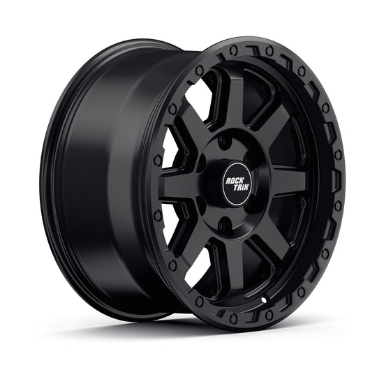 Rocktrix Offroad Wheels RT110 Matte Black 17x8.5 6-Lug rim for Toyota Lexus Ford F150 Bronco
