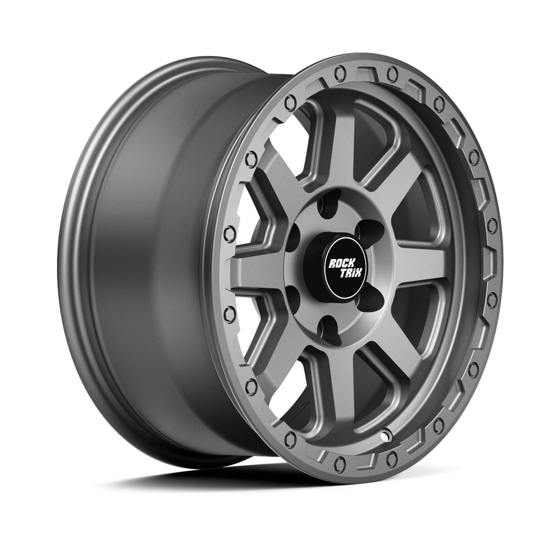 Rocktrix Offroad Wheels RT110 Matte Gunmetal 17x8.5 6-Lug rim for Toyota Lexus Ford F150 Bronco
