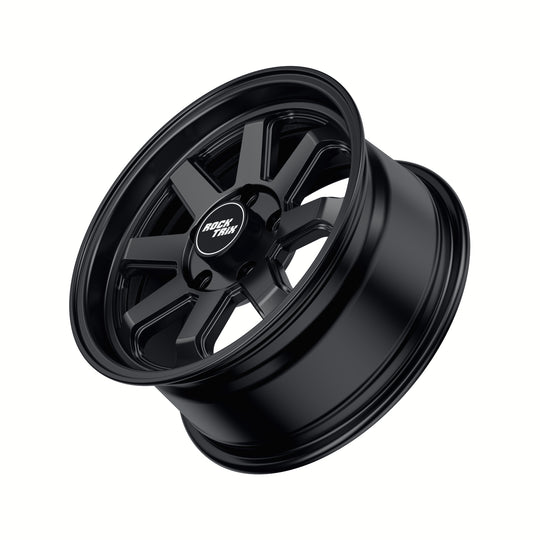 Rocktrix Offroad Wheel - RT116 ATV - 8 Straight Spokes 5x114.3 | 68, 15x7 ET30 ATV UTV rim for Polaris - Matte Black. 