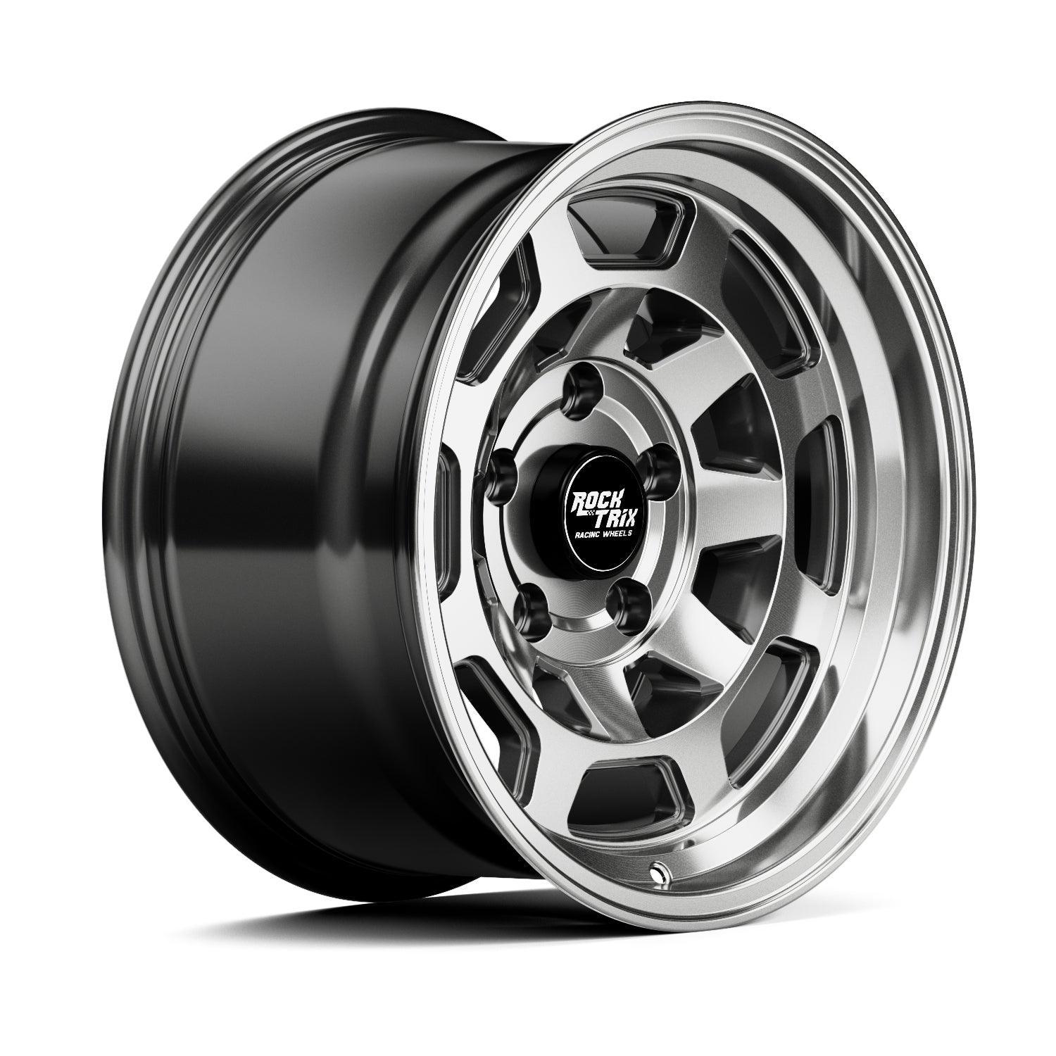 RockTrix RT117 17x9 Wheels -12mm Offset Matte Black – 6x139.7 / 6x5.5 For Tacoma, 4Runner