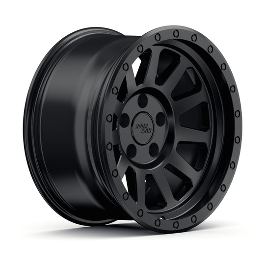 Rocktrix RT120 11 straight spoke 17x9 wheel, Matte Black, 5 lug 5x127, fits Jeep