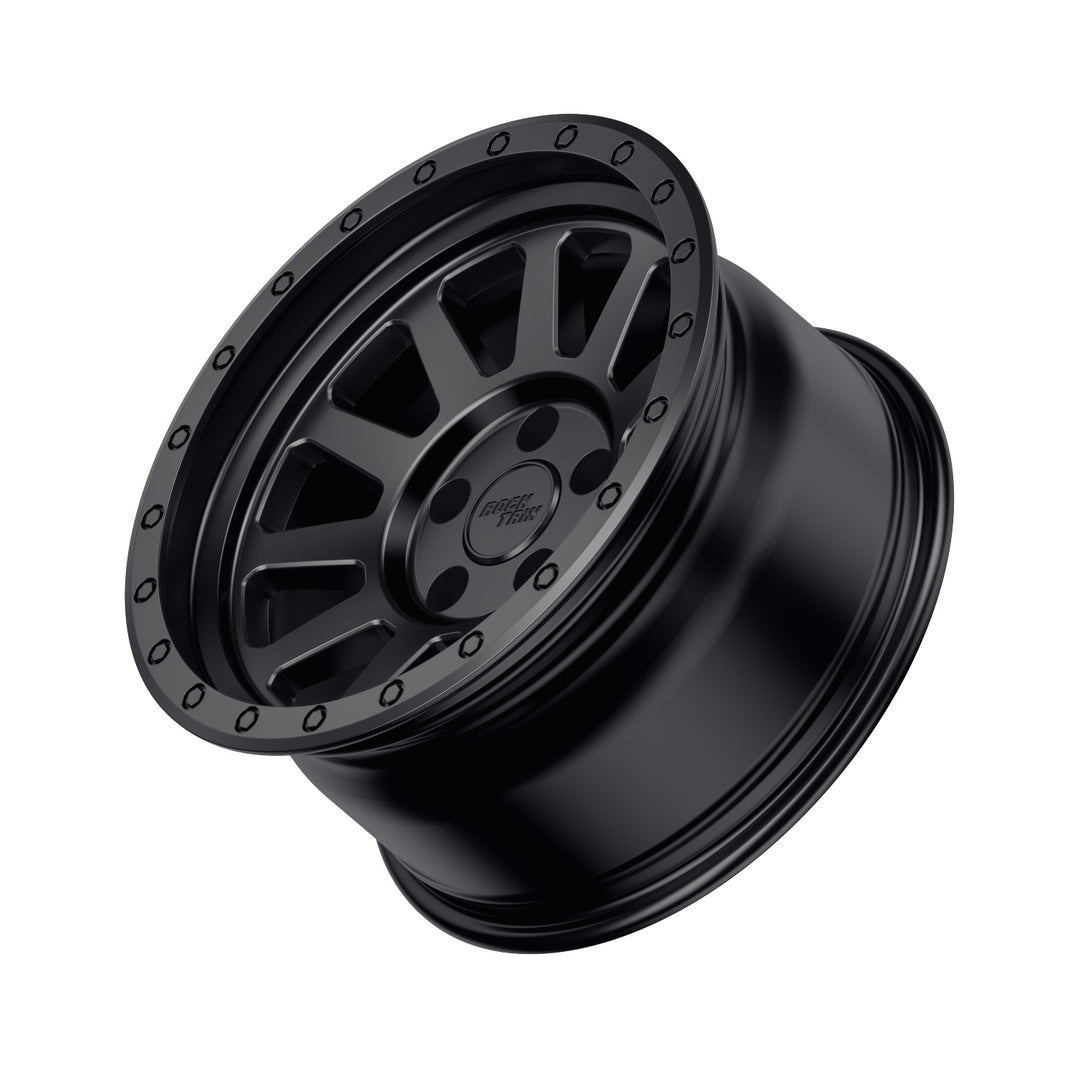 Rocktrix RT120 11 straight spoke 17x9 wheel, Matte Black, 5 lug 5x127, fits Jeep