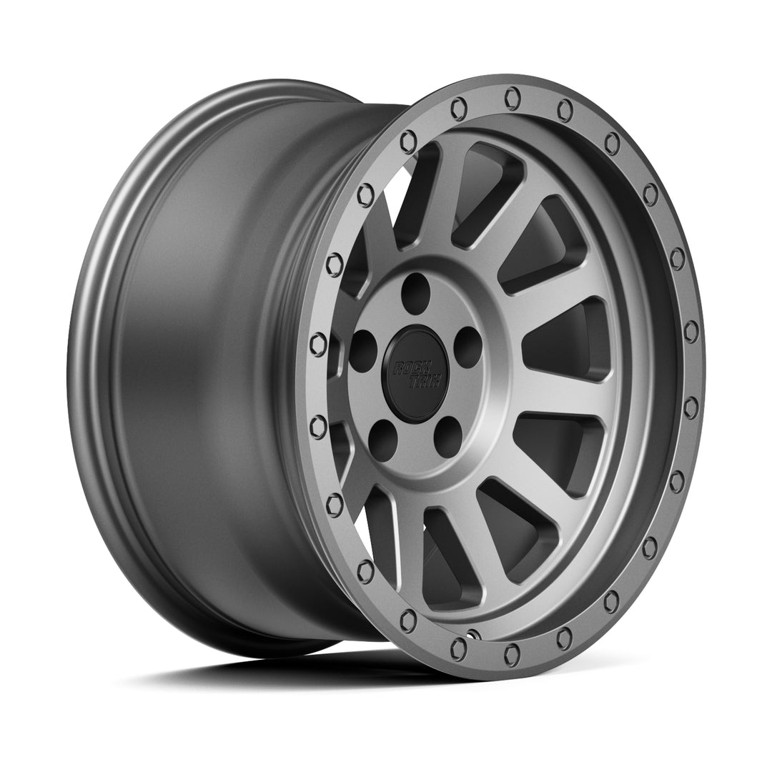 Rocktrix RT120 11 straight spoke 17x9 wheel, Matte Gunmetal, 5 lug 5x127, fits Jeep