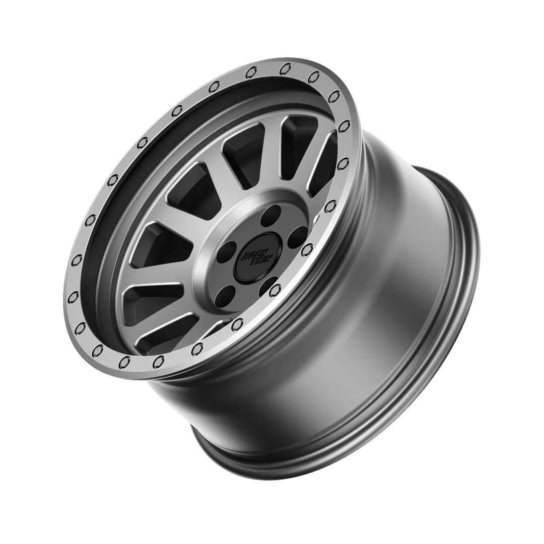 Rocktrix RT120 11 straight spoke 17x9 wheel, Matte Gunmetal, 5 lug 5x127, fits Jeep
