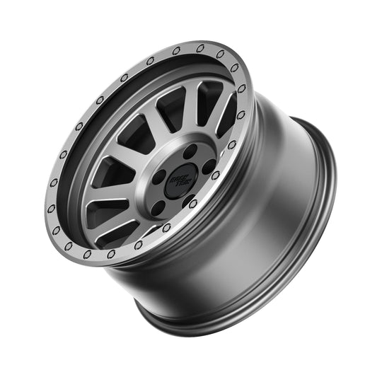 Rocktrix RT120 11 straight spoke 17x9 wheel, Matte Gunmetal, 5 lug 5x127, fits Jeep