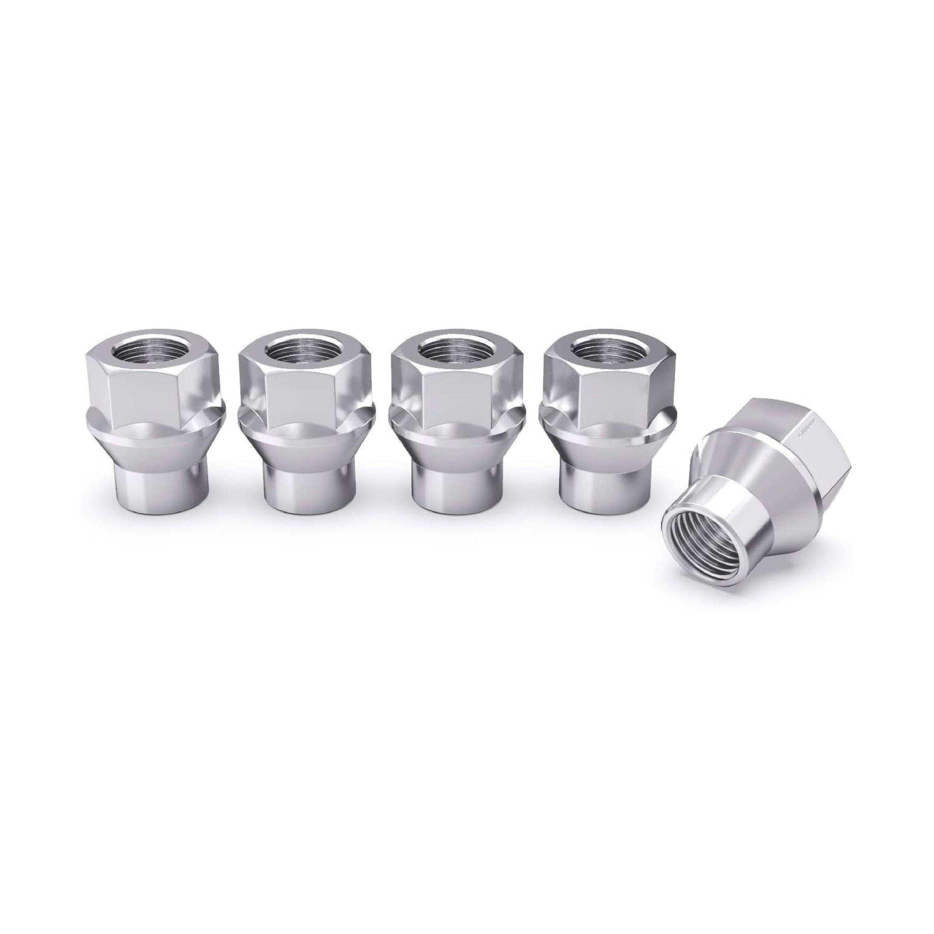 24-Pack Chrome M12x1.5 ET Bulge Acorn Lug Nuts - Conical 60 Degree Seat For Toyota, Kia, Chevy Trailblazer By ECCPP
