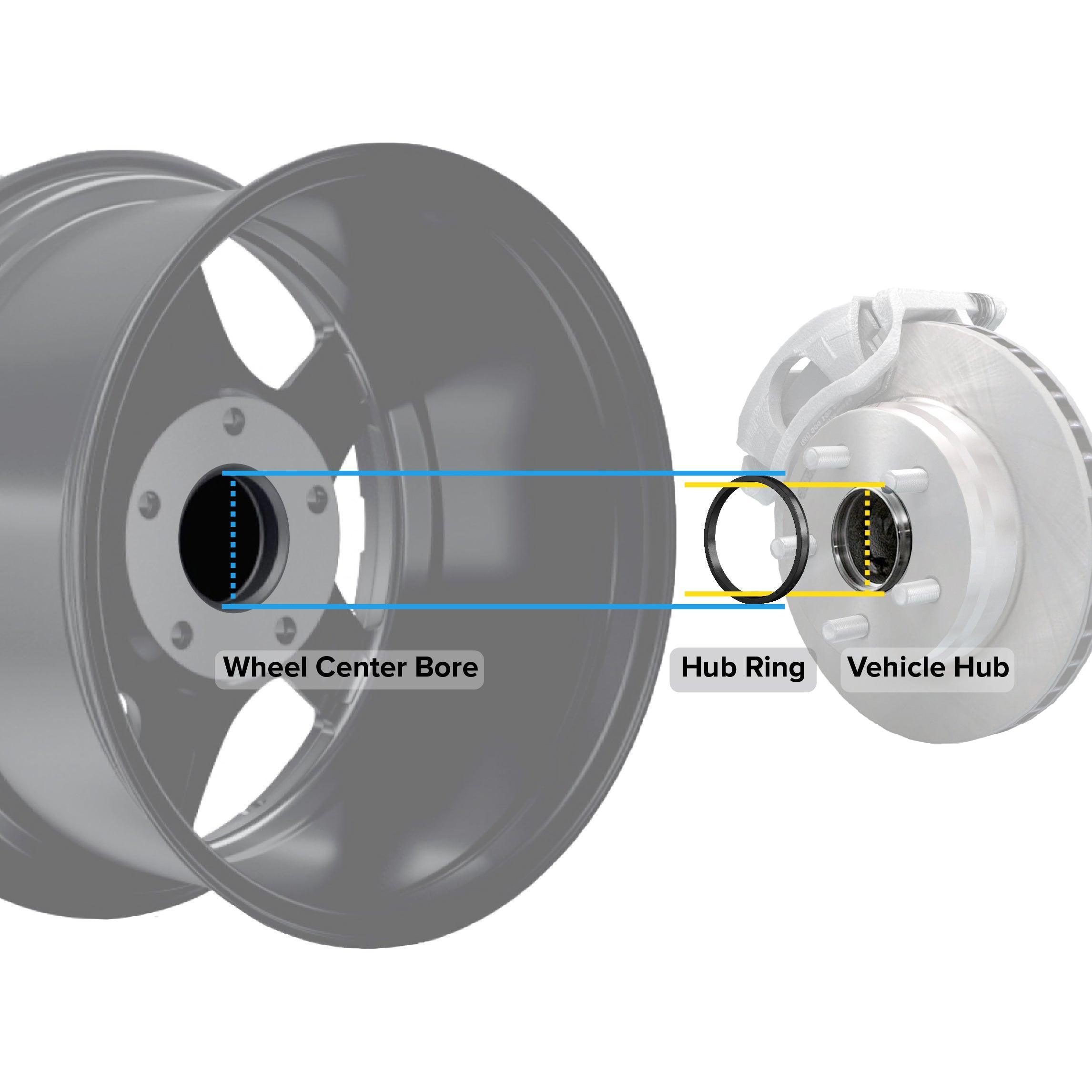 4pc Aluminum Hub Centric Rings  63.4mm OD To 57.1mm ID For Wheel Vibration  Reduction Vibration Reduction Hub Rings