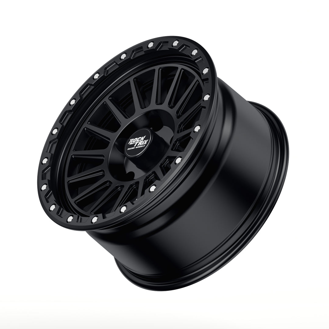 RockTrix RT113 Multi Straight Spokes Wheel - Matte Black 5 Lug Holes